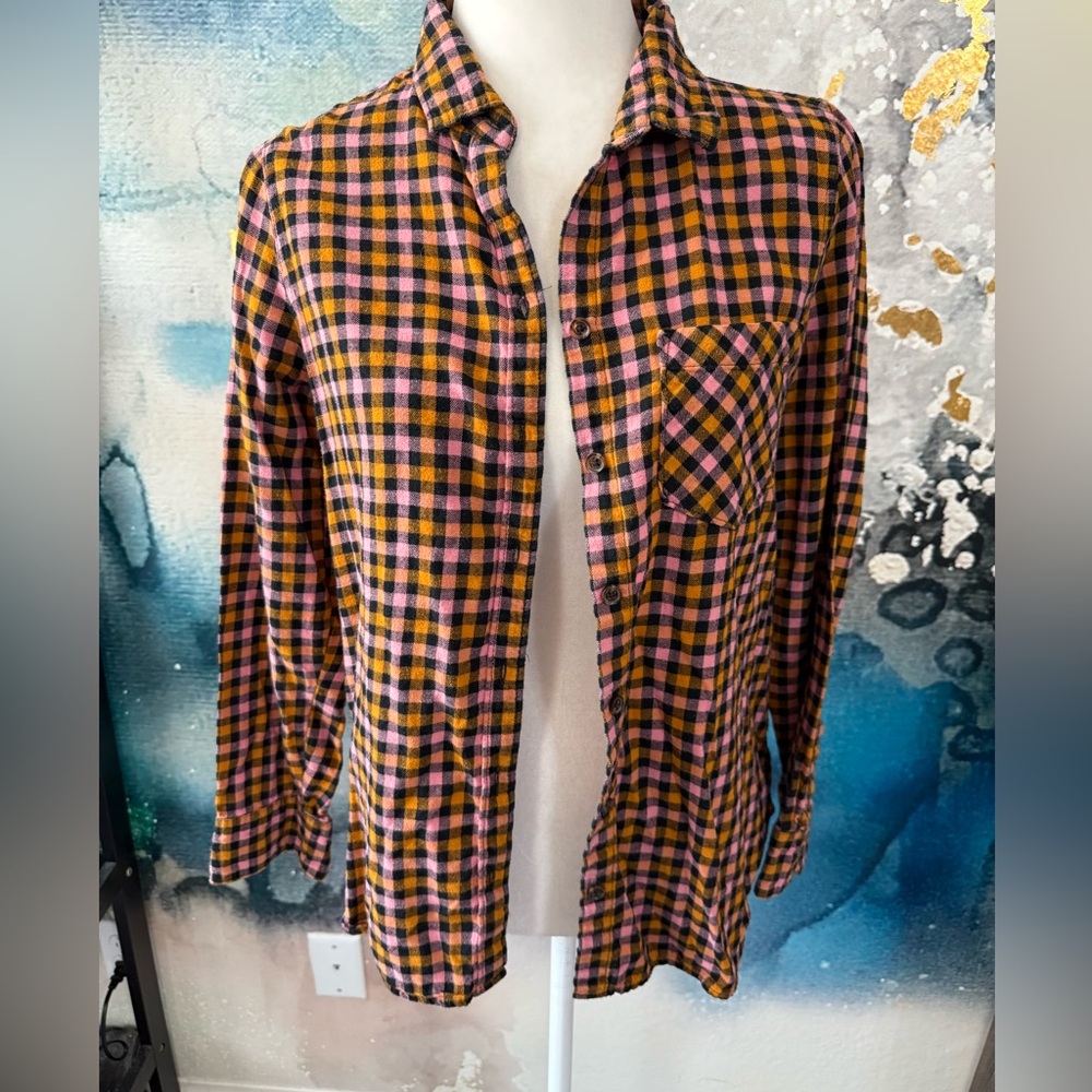 Old Navy | Pink & Orange Lightweight Flannel